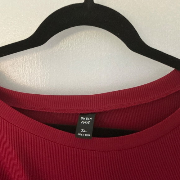 Berry Red Tie-Front T-Shirt Dress, Size 3X, NWOT - Picture 2 of 4